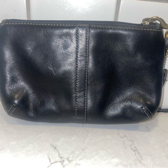 Coach Bleecker Black Leather Flap Wristlet Vintage - Picture 7 of 11